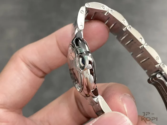 カルティエ バロンブルー W6920038｜28mm レディース クオーツ｜ピンク文字盤×スチール【AF工場製】 - 画像 (5)