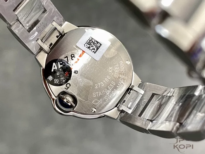 カルティエ バロンブルー W6920038｜28mm レディース クオーツ｜ピンク文字盤×スチール【AF工場製】 - 画像 (7)