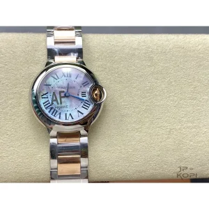 カルティエ バロンブルー W6920034｜28mm レディース クオーツ シェル文字盤×ステンレス×ローズゴールドメッキ【AF工場製】