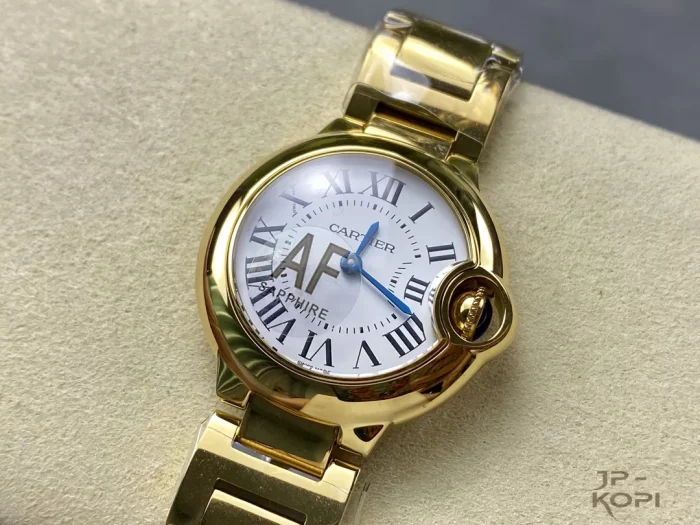 カルティエ バロンブルー W69001Z2｜28mm レディース クオーツ シルバー文字盤×イエローゴールドメッキ【AF工場製】 - 画像 (3)