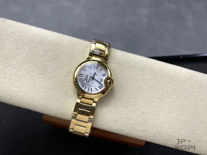 カルティエ バロンブルー W69001Z2｜28mm レディース クオーツ シルバー文字盤×イエローゴールドメッキ【AF工場製】 - 画像 (5)