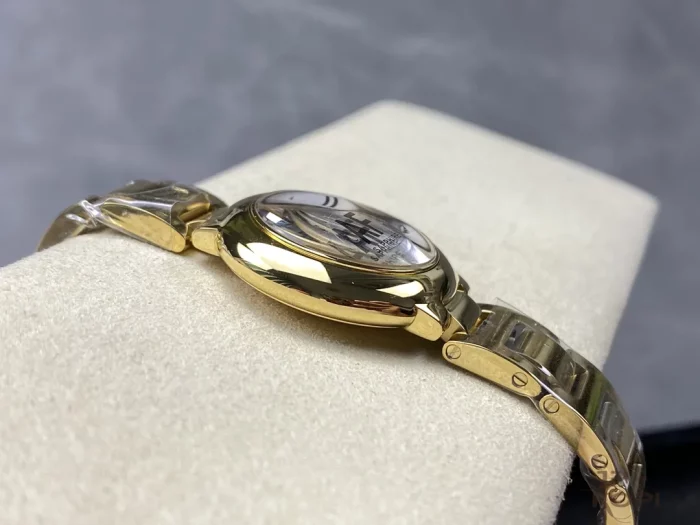 カルティエ バロンブルー W69001Z2｜28mm レディース クオーツ シルバー文字盤×イエローゴールドメッキ【AF工場製】 - 画像 (6)