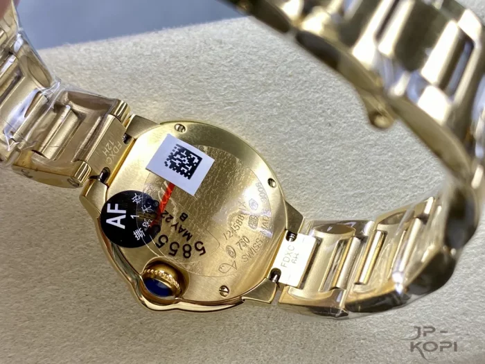 カルティエ バロンブルー W69001Z2｜28mm レディース クオーツ シルバー文字盤×イエローゴールドメッキ【AF工場製】 - 画像 (8)
