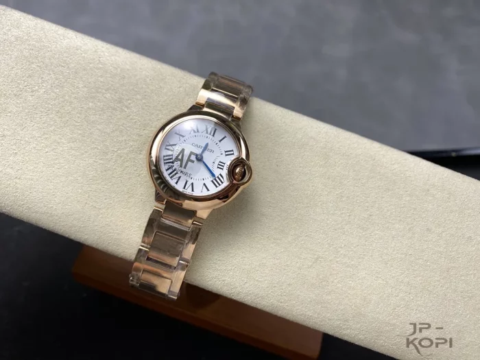カルティエ バロンブルー W69002Z2｜28mm レディース クオーツ シルバー文字盤×ローズゴールドメッキ【AF工場製】 - 画像 (5)