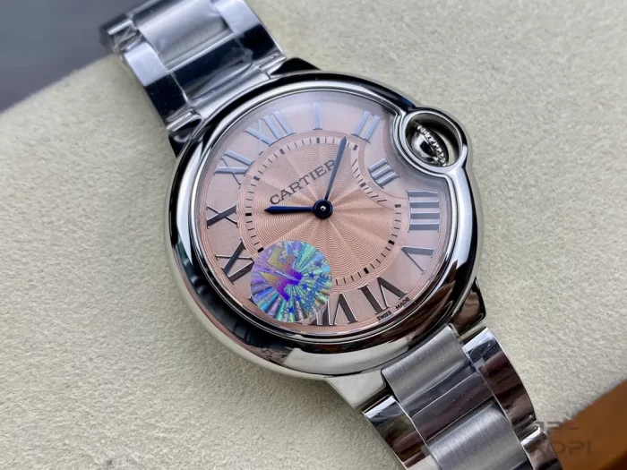 カルティエ バロンブルー WSBB0033｜33mm レディース クオーツ ピンク文字盤×スチール【AF工場製】 - 画像 (3)