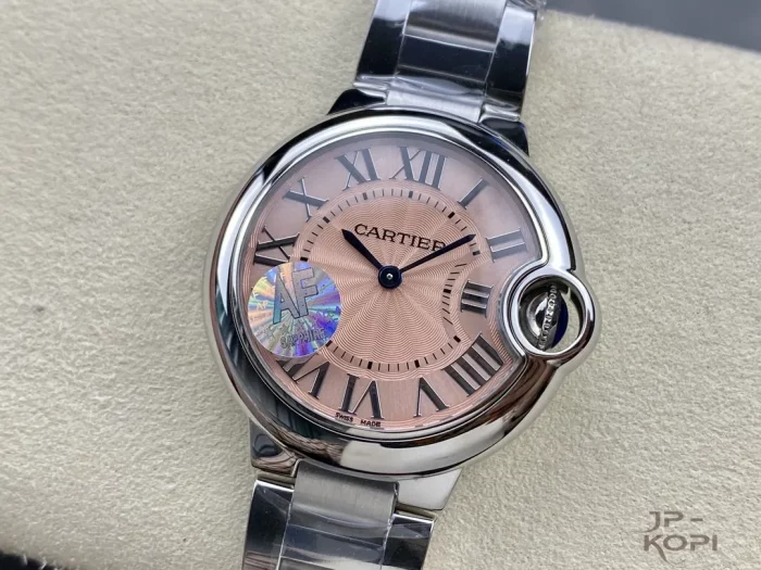 カルティエ バロンブルー WSBB0033｜33mm レディース クオーツ ピンク文字盤×スチール【AF工場製】 - 画像 (2)