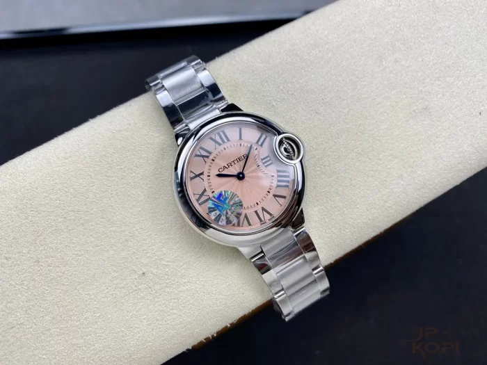 カルティエ バロンブルー WSBB0033｜33mm レディース クオーツ ピンク文字盤×スチール【AF工場製】 - 画像 (5)
