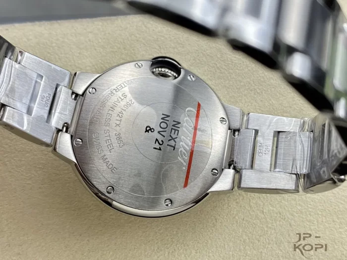 カルティエ バロンブルー WSBB0033｜33mm レディース クオーツ ピンク文字盤×スチール【AF工場製】 - 画像 (8)