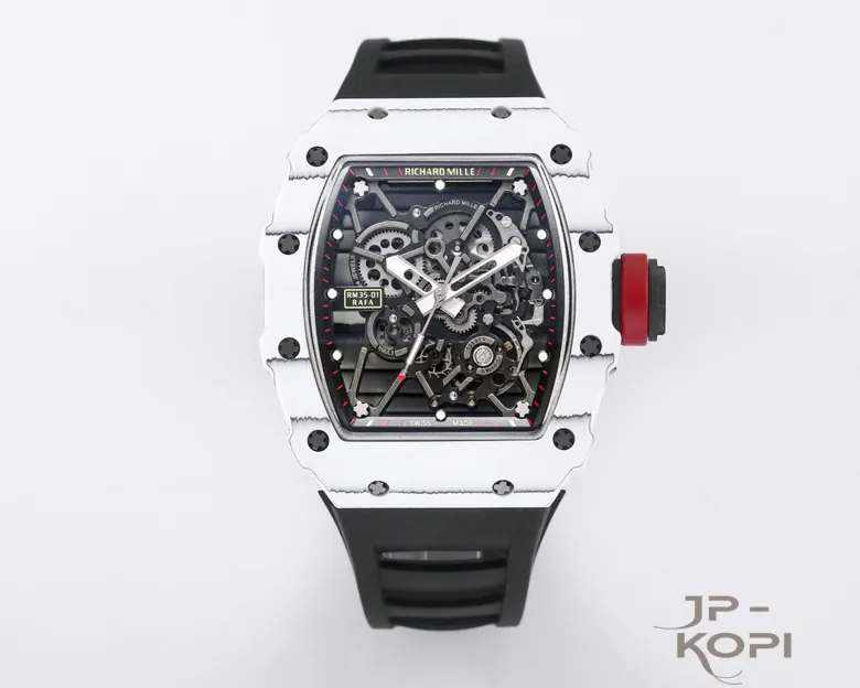 リシャール・ミル RM35-01｜ホワイトカーボン×スケルトン×ブラックラバーベルト【NEW工場製】