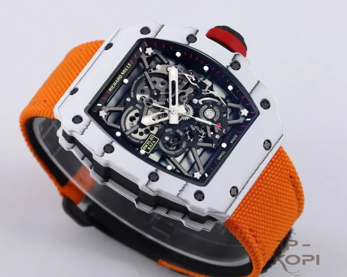 リシャール・ミル RM35-01｜ホワイトカーボン×スケルトン×オレンジマジックバンド【NEW工場製】 - 画像 (2)