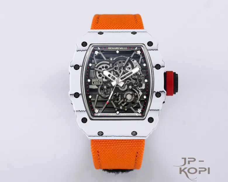 リシャール・ミル RM35-01｜ホワイトカーボン×スケルトン×オレンジマジックバンド【NEW工場製】