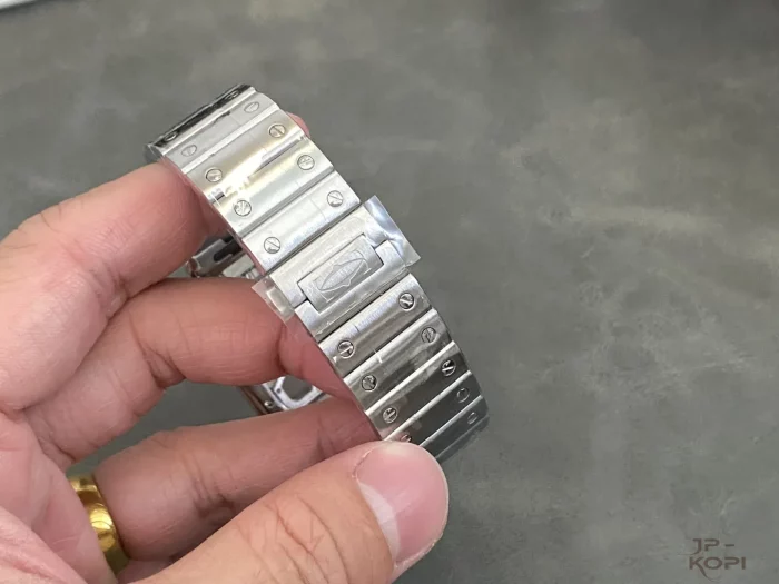 カルティエ サントス ドゥ スケルトン WHSA0015｜メンズ 手巻き シルバーローマ数字文字盤×スティール【THB工場製】 - 画像 (8)