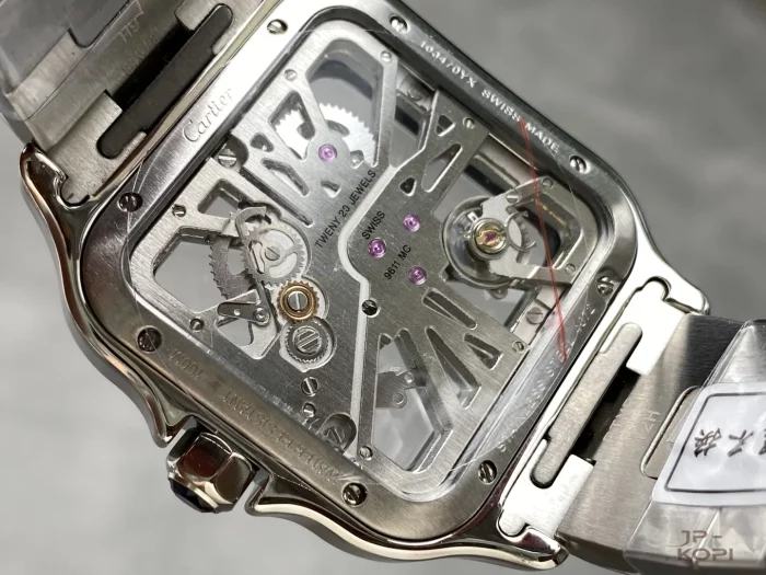 カルティエ サントス ドゥ スケルトン WHSA0026｜メンズ 手巻き ブルーローマ×スティール【THB工場製】 - 画像 (7)