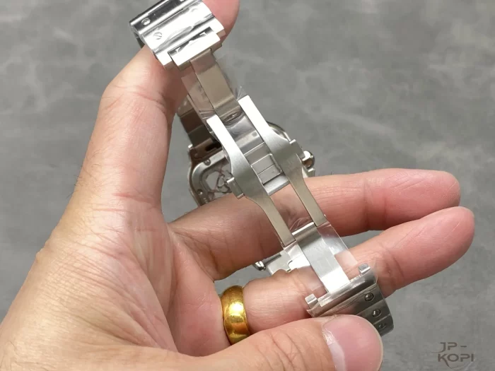 カルティエ サントス ドゥ スケルトン WHSA0026｜メンズ 手巻き ブルーローマ×スティール【THB工場製】 - 画像 (9)