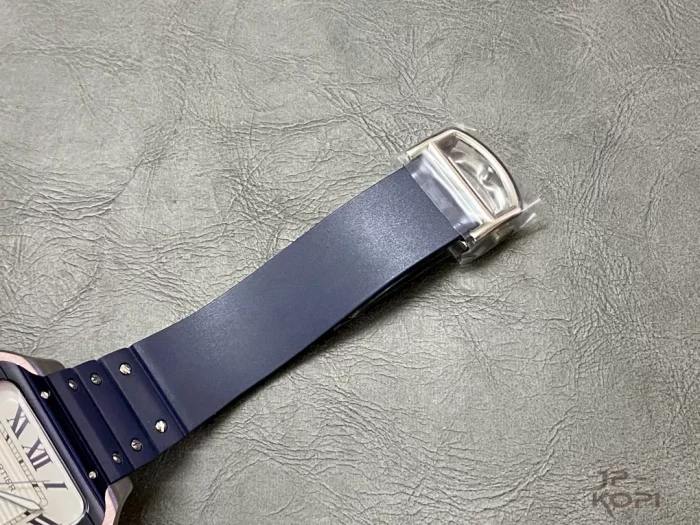 カルティエ サントス ドゥ WSSA0047｜メンズ ホワイトローマ×スティール×ブルーラバー【THB工場製】 - 画像 (8)