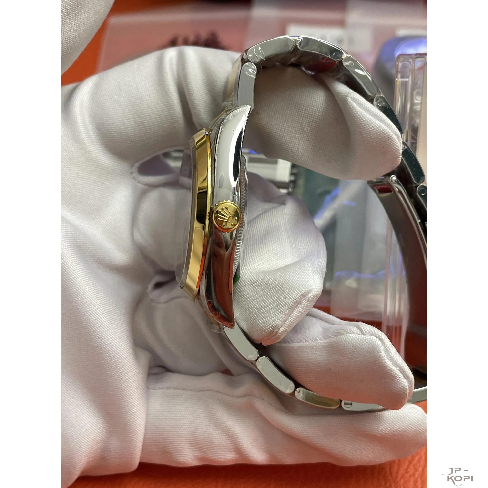 ロレックス エクスプローラー I 124273|イエローゴールドコンビ 36mm ブラックダイアル 丹東Cal.3230【VS工場製】 - 画像 (5)