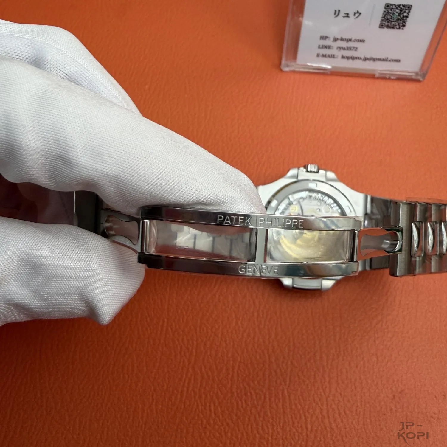 パテック・フィリップ × ティファニー ノーチラス 5711/1A-018|SW製純正代用ターコイズ文字盤【BBF工場製】 - 画像 (9)