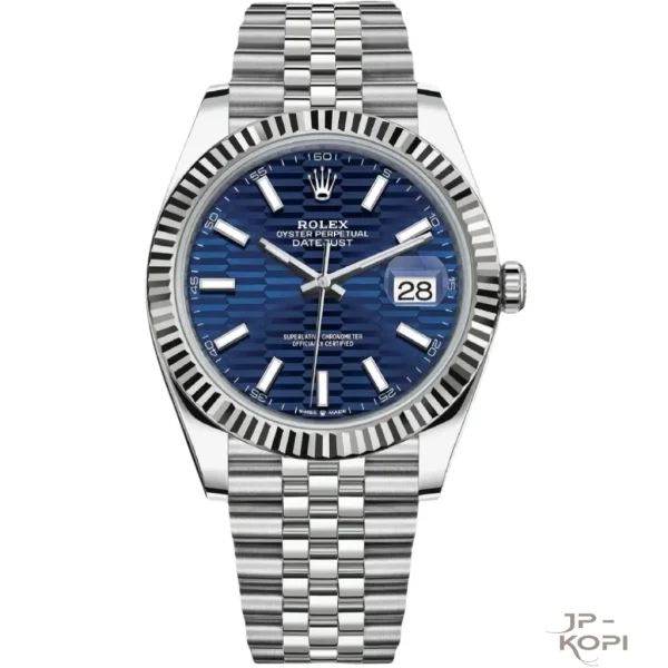 ロレックス デイトジャスト 126334-0032｜ブルー フルーテッドモチーフ 41mm ジュビリーブレス 丹東Cal.3235【VS工場製】