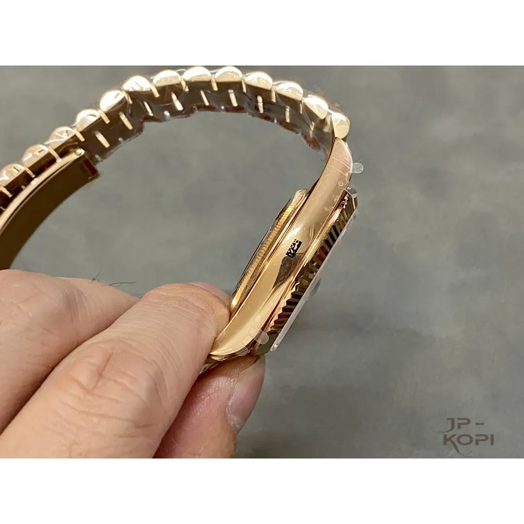 ロレックス デイデイト 228235|チョコレート×ダイヤモンド文字盤×ローズゴールド×加重版 40【QF工場製】 - 画像 (6)