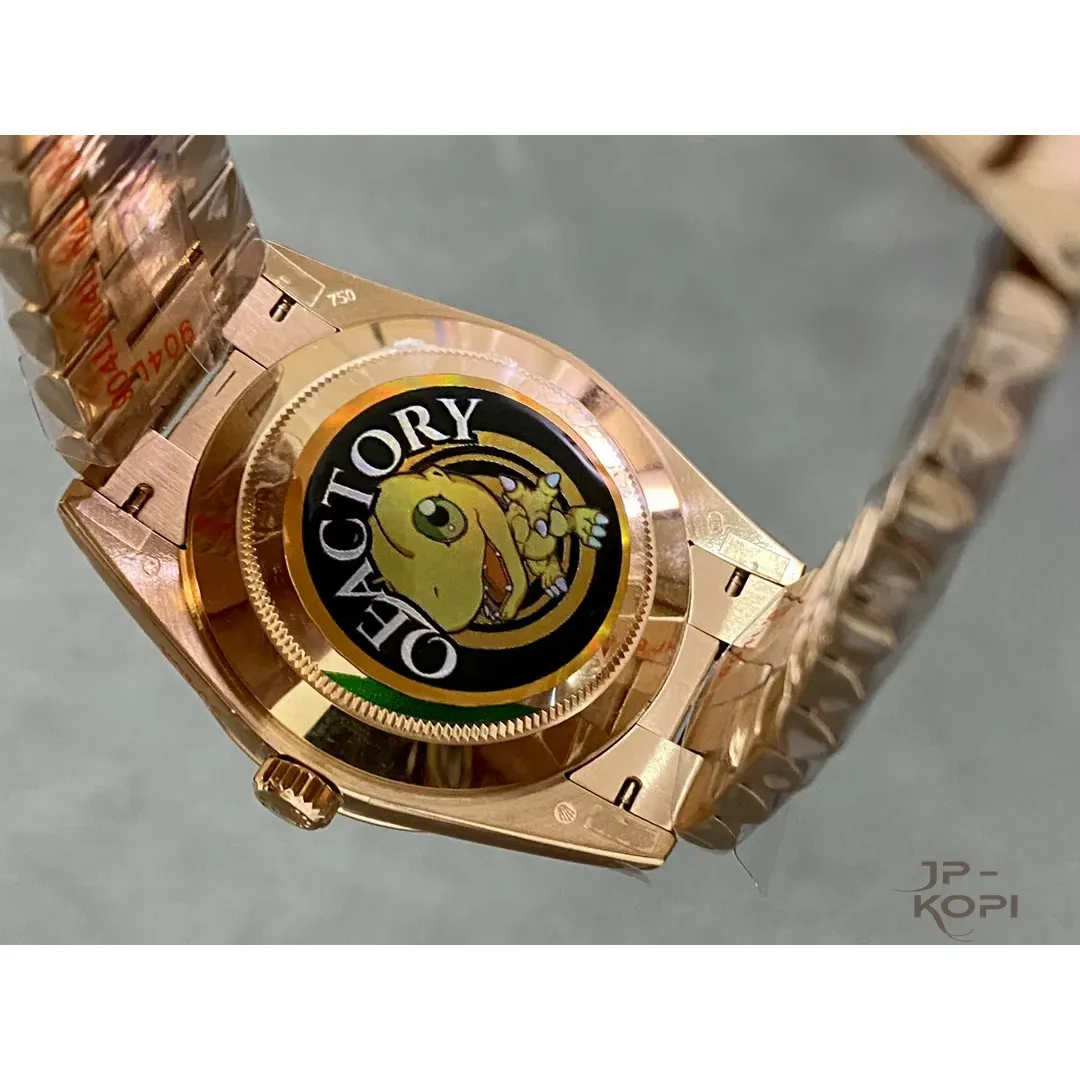 ロレックス デイデイト 228235|チョコレート×ダイヤモンド文字盤×ローズゴールド×加重版 40【QF工場製】 - 画像 (8)