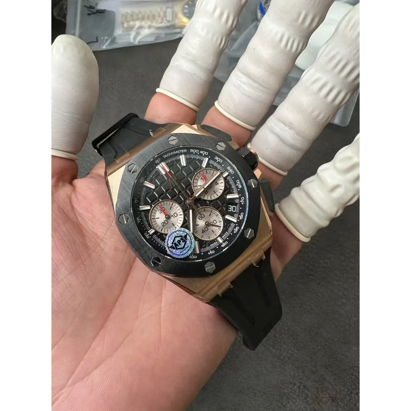 オーデマ・ピゲ ロイヤルオークオフショア 26420RO|ブラック文字盤 ローズゴールド×ラバー 43mm【APS工場製】 - 画像 (5)