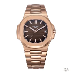 パテック・フィリップ ノーチラス 5711/1R-001|SW製代用ブラウン文字盤 ローズゴールド 40mm【BBF工場製】