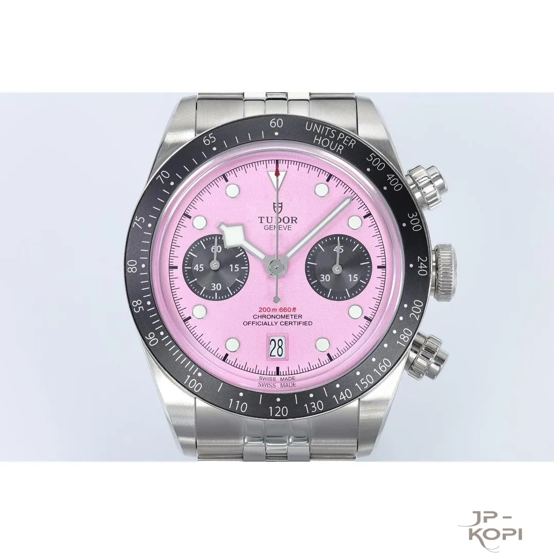 チューダー ヘリテージ クロノ m79360n-0019|ピンクダイアル 41mm 【ZF工場製 高品質コピー腕時計】 - 画像 (2)