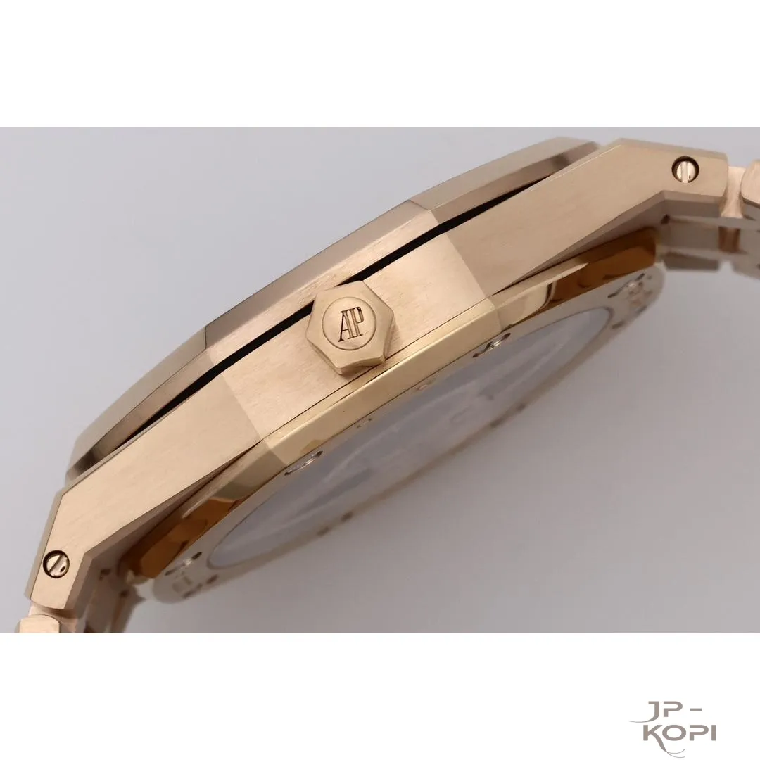 オーデマ・ピゲ ロイヤル オークコレクション 50周年記念 “ジャンボ”エクストラ シン オープンワーク 16204BA | スケルトンローズゴールド 39mm【ZF工場製級高品質コピー】 - 画像 (7)