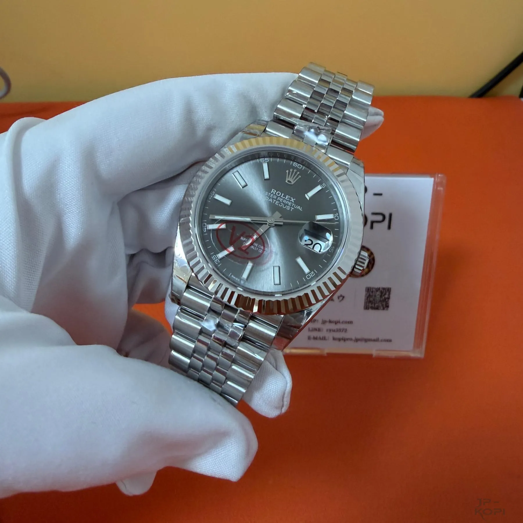 ロレックス デイトジャスト 126334|グレーダイアル 41mm ジュビリーブレス 丹東Cal.3235 V2【VS工場製】 - 画像 (4)
