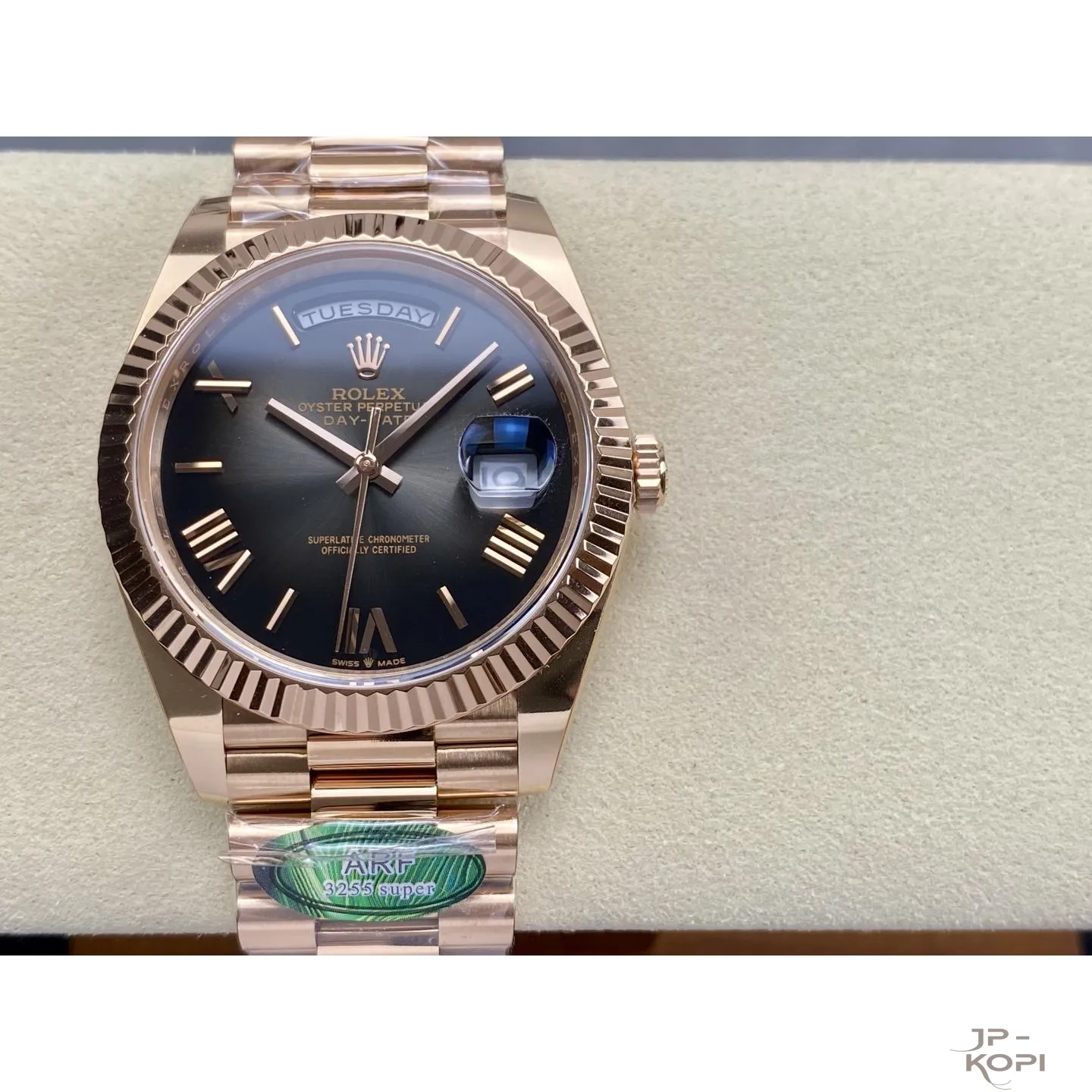 ロレックス デイデイト 40mm M228235-0055|スレートオンブレ 上海Cal.3255 加重版【ARF工場製 高品質コピー腕時計】 - 画像 (2)