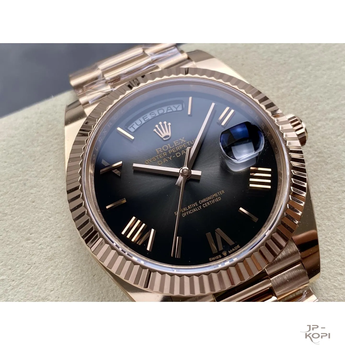 ロレックス デイデイト 40mm M228235-0055|スレートオンブレ 上海Cal.3255 加重版【ARF工場製 高品質コピー腕時計】 - 画像 (3)