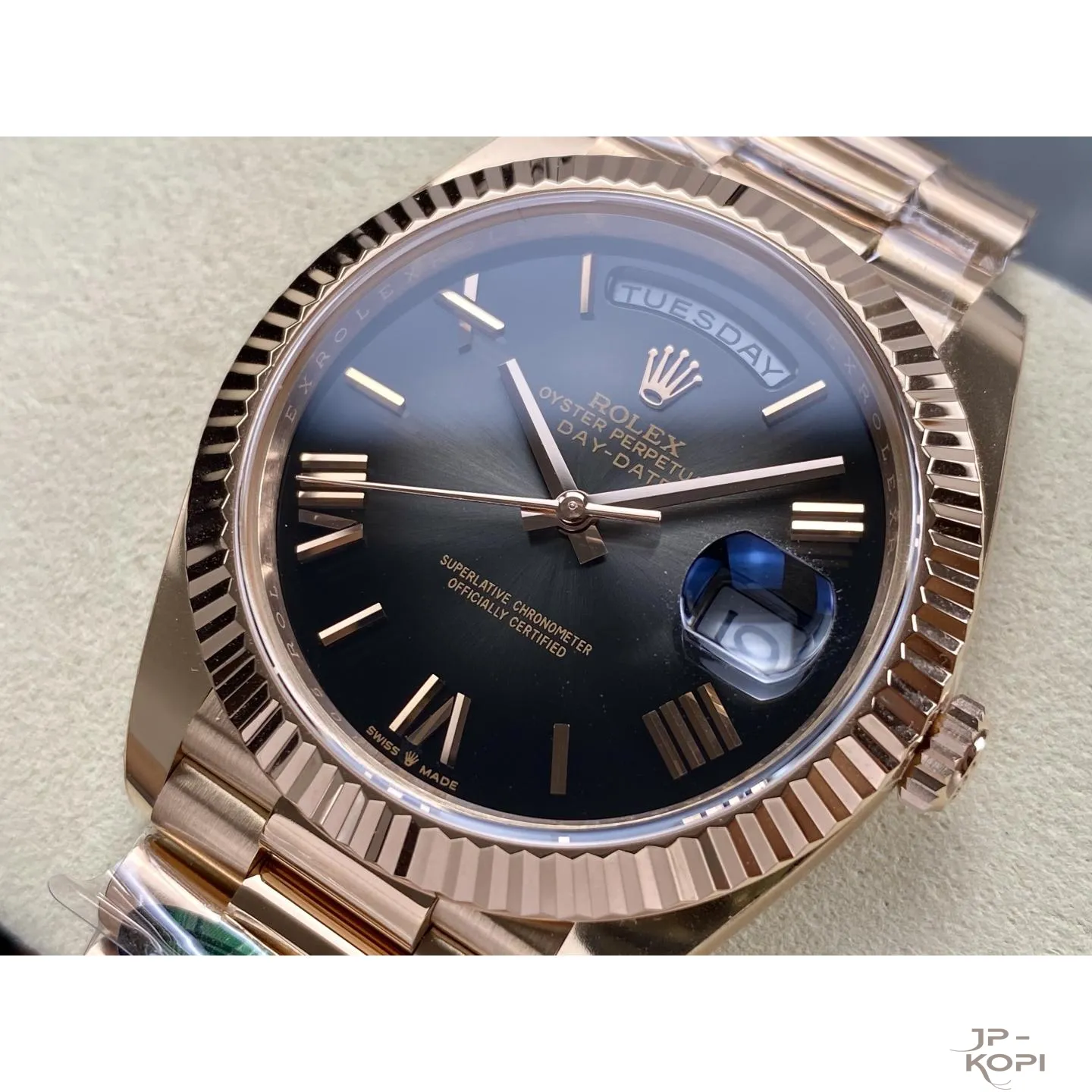 ロレックス デイデイト 40mm M228235-0055|スレートオンブレ 上海Cal.3255 加重版【ARF工場製 高品質コピー腕時計】 - 画像 (4)