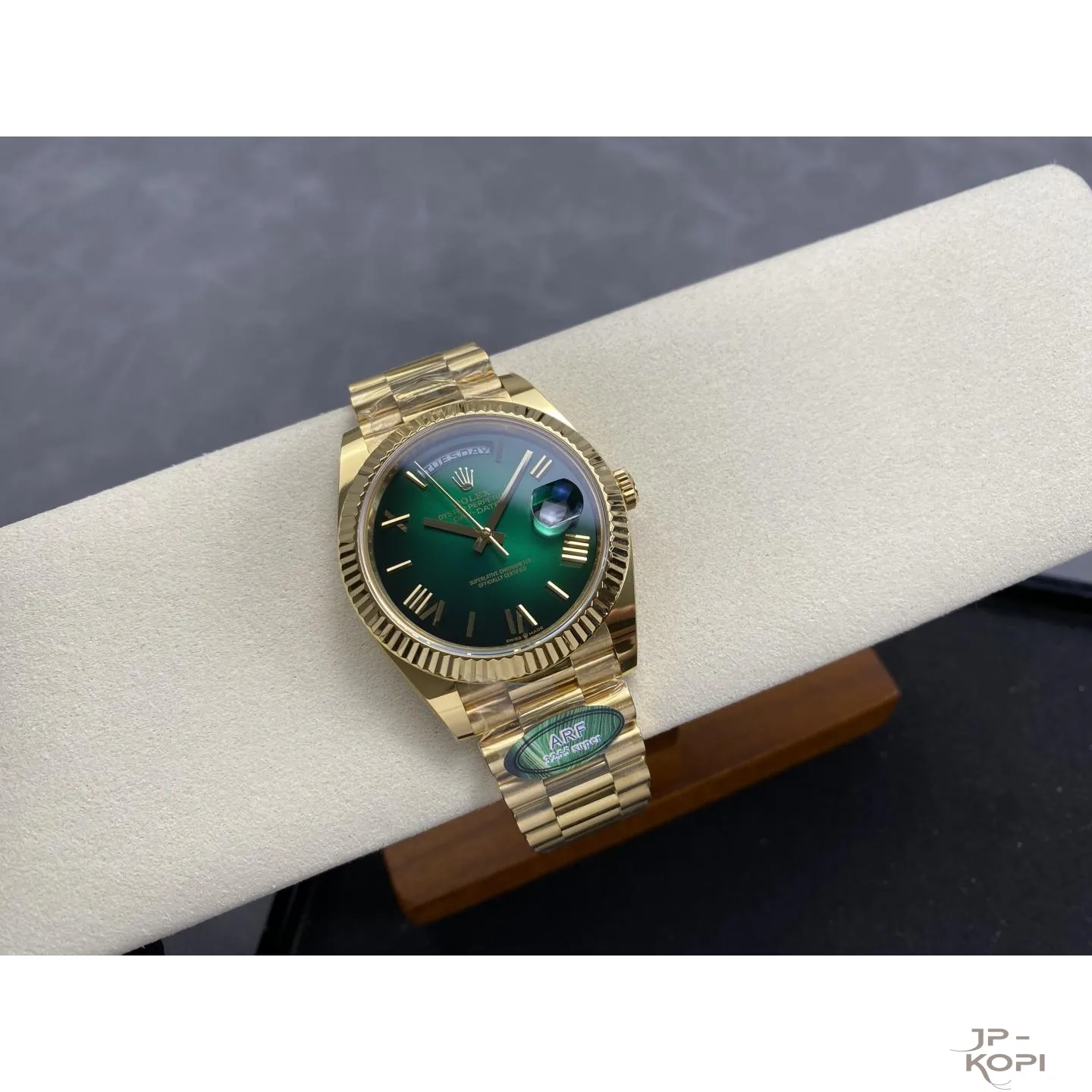 ロレックス デイデイト 40mm M228238-0069|グリーンオンブレ 上海Cal.3255 加重版【ARF工場製 高品質コピー腕時計】 - 画像 (5)