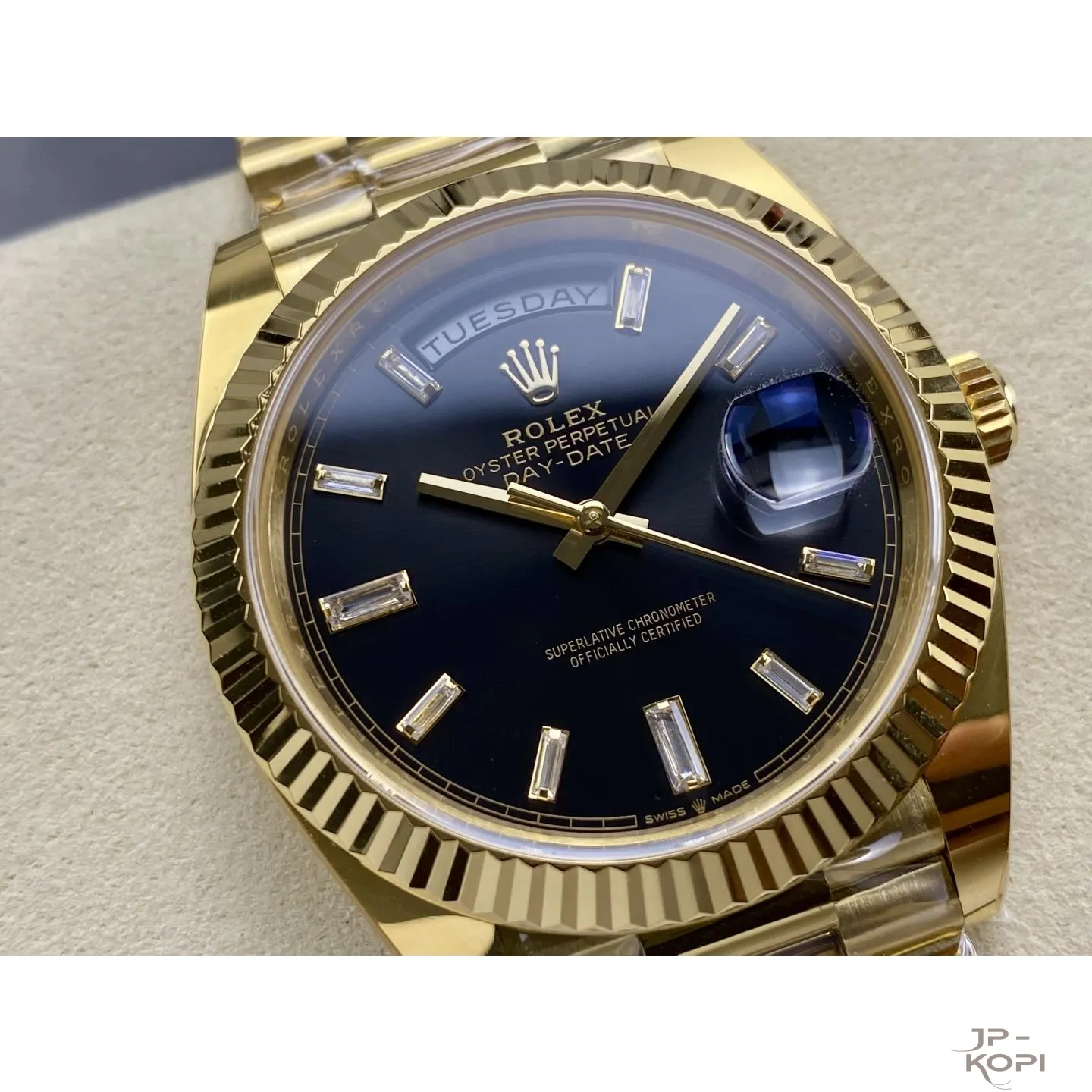 ロレックス デイデイト 40mm M228238-0004|ブライトブラックダイヤ付き 上海Cal.3255 加重版【ARF工場製 高品質コピー腕時計】 - 画像 (3)