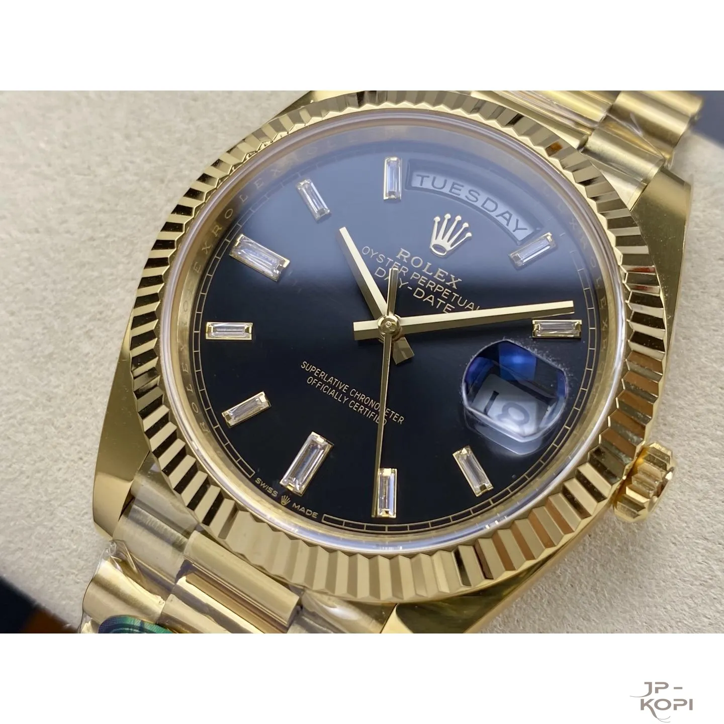 ロレックス デイデイト 40mm M228238-0004|ブライトブラックダイヤ付き 上海Cal.3255 加重版【ARF工場製 高品質コピー腕時計】 - 画像 (4)