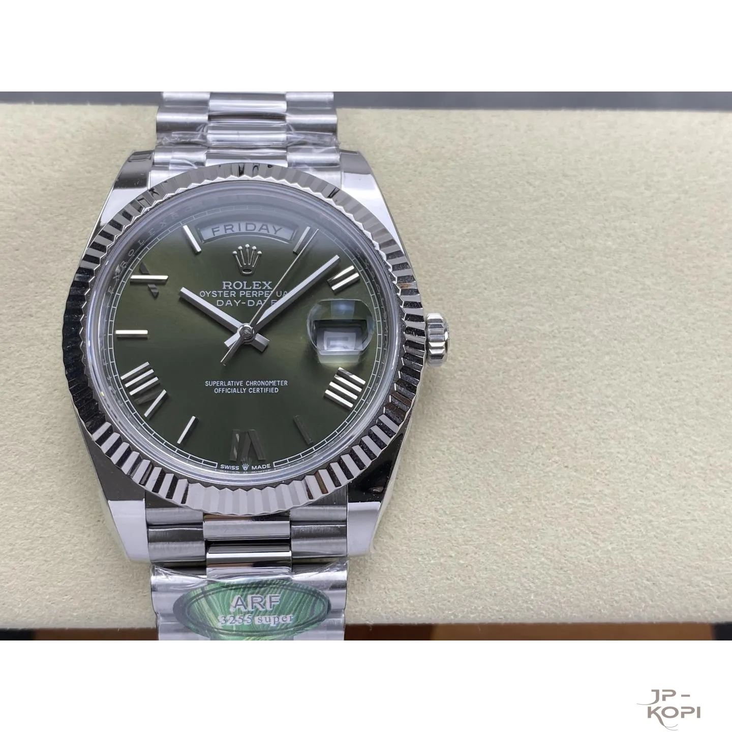 ロレックス デイデイト 40mm M228236-0008|オリーブグリーン上海Cal.3255 加重版【ARF工場製 高品質コピー腕時計】 - 画像 (2)