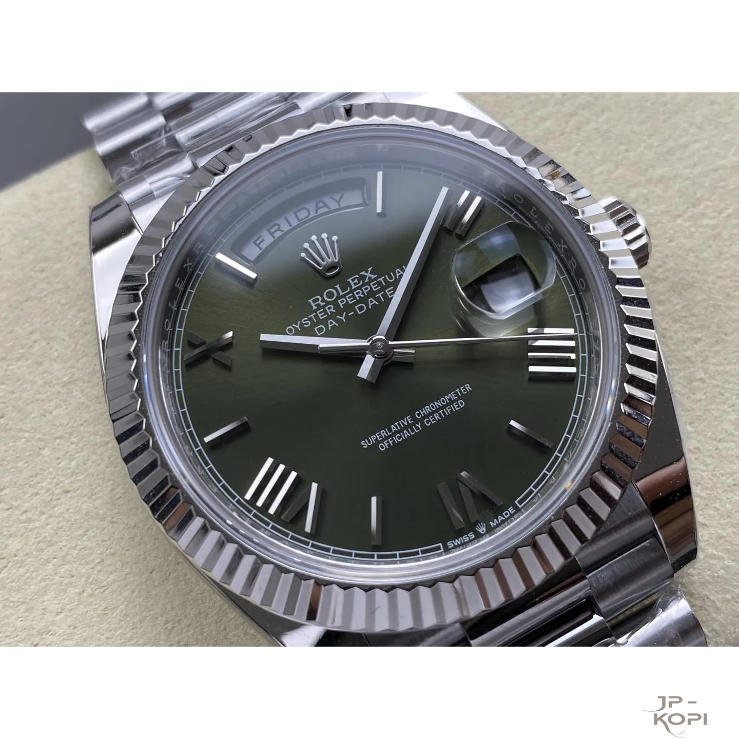 ロレックス デイデイト 40mm M228236-0008|オリーブグリーン上海Cal.3255 加重版【ARF工場製 高品質コピー腕時計】 - 画像 (3)