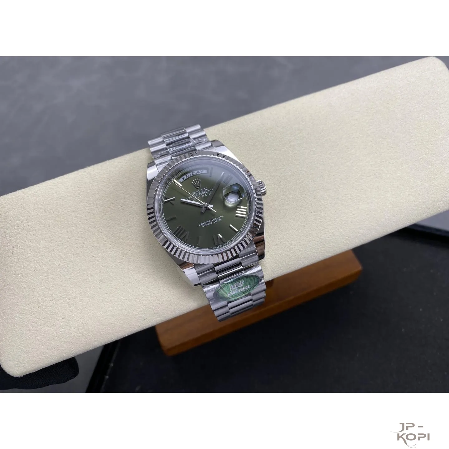 ロレックス デイデイト 40mm M228236-0008|オリーブグリーン上海Cal.3255 加重版【ARF工場製 高品質コピー腕時計】 - 画像 (5)