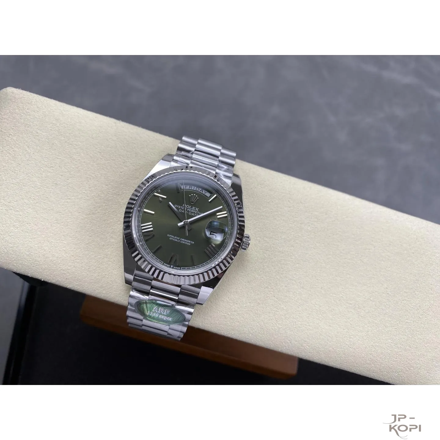 ロレックス デイデイト 40mm M228236-0008|オリーブグリーン上海Cal.3255 加重版【ARF工場製 高品質コピー腕時計】 - 画像 (6)