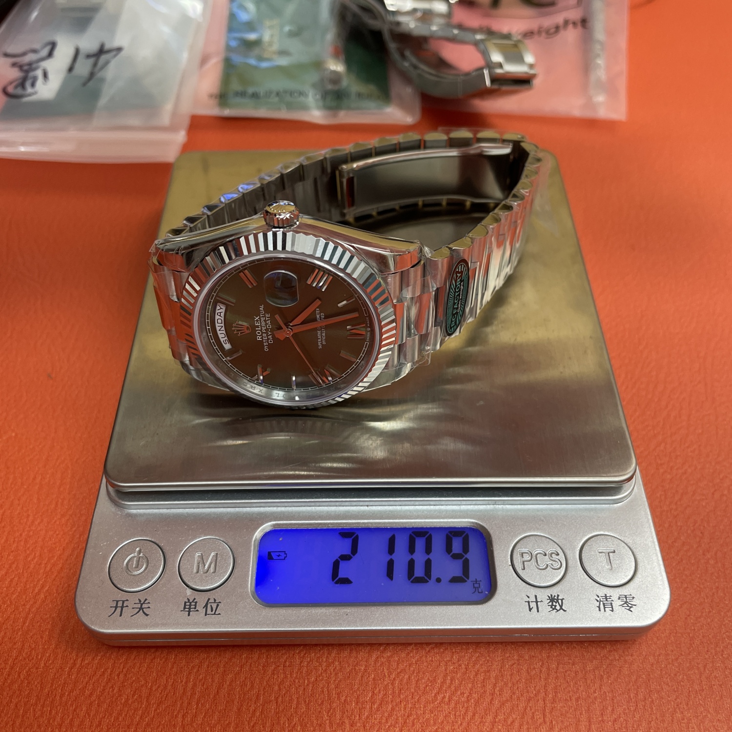 ロレックス デイデイト 40mm M228236-0008|オリーブグリーン 上海Cal.3255 加重版【RC工場製 高品質コピー腕時計】 - 画像 (13)