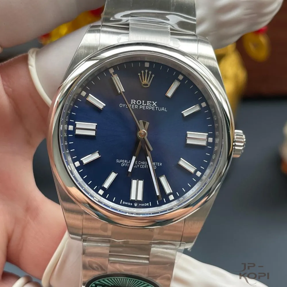 ロレックス オイスターパーペチュアル m134300-0009|メッドブルー 41mm 上海Cal.3230【RC工場製 高品質コピー腕時計】 - 画像 (3)