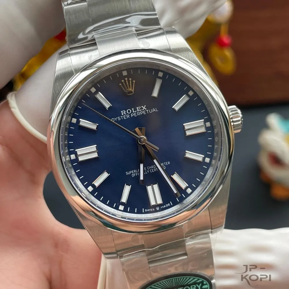 ロレックス オイスターパーペチュアル m134300-0009|メッドブルー 41mm 上海Cal.3230【RC工場製 高品質コピー腕時計】 - 画像 (4)