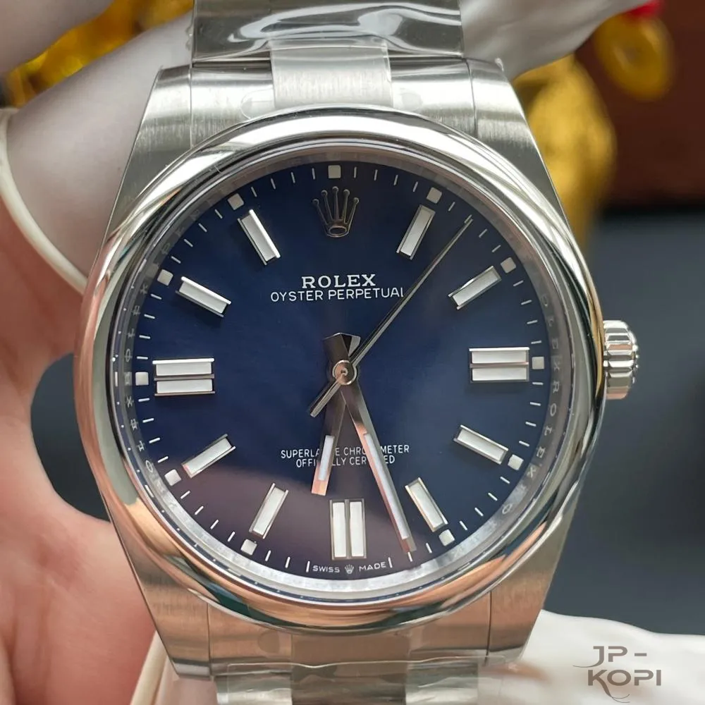 ロレックス オイスターパーペチュアル m134300-0009|メッドブルー 41mm 上海Cal.3230【RC工場製 高品質コピー腕時計】 - 画像 (5)