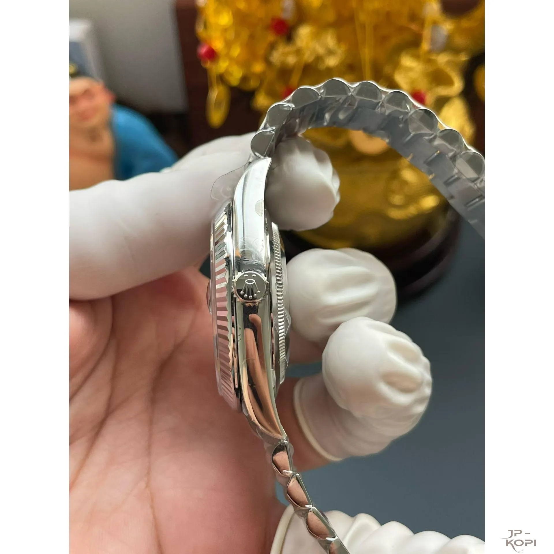 ロレックス デイデイト 40mm 228236-0012|アイスブルー(ローマ数字) 上海Cal.3255【RC工場製 高品質コピー腕時計】 - 画像 (5)