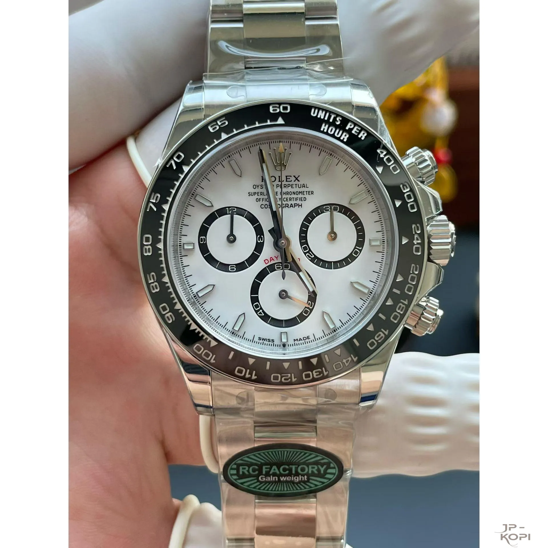 ロレックス デイトナ 126500LN-0001|ホワイト 40mm 上海Cal.4131【RC工場製 高品質コピー腕時計】 - 画像 (2)