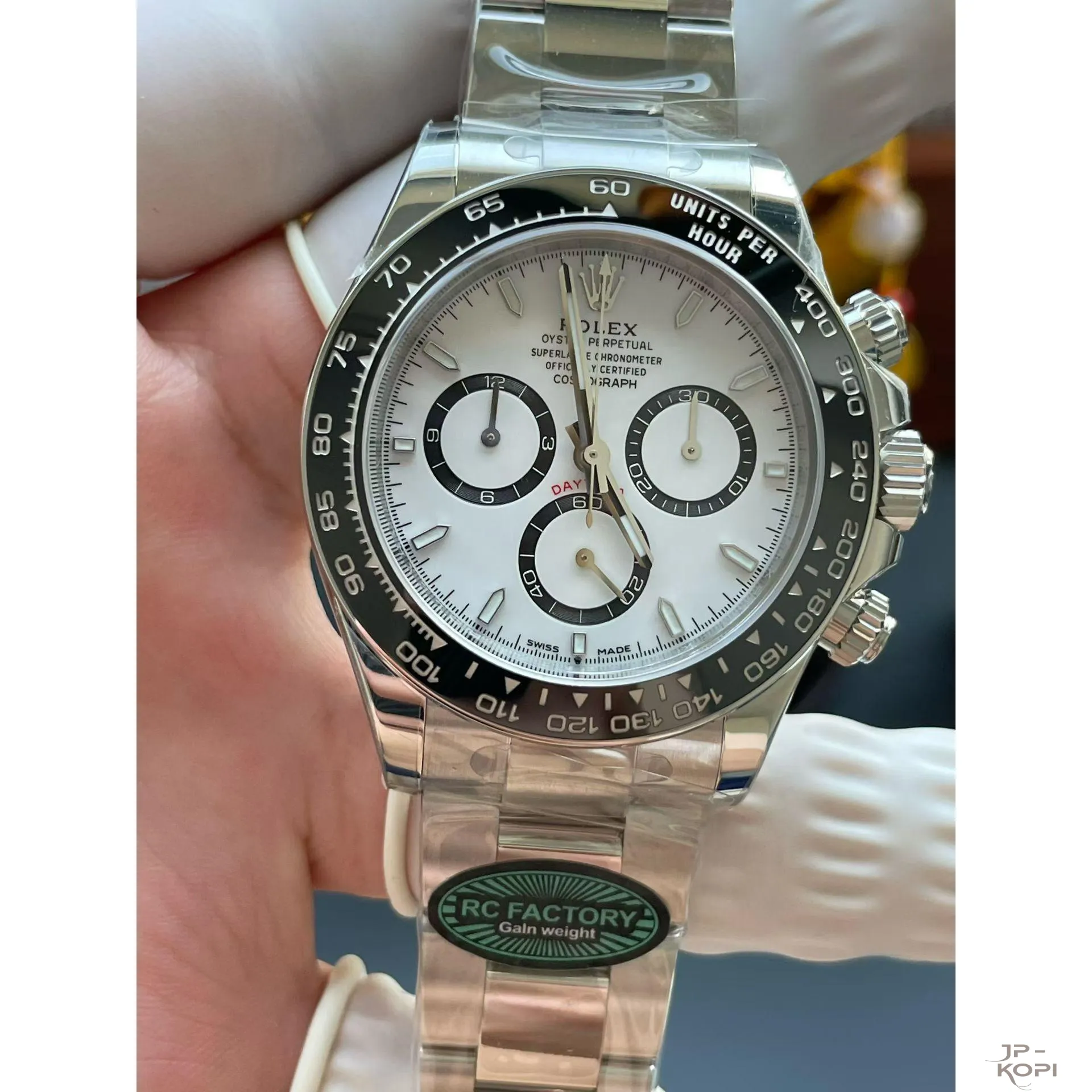 ロレックス デイトナ 126500LN-0001|ホワイト 40mm 上海Cal.4131【RC工場製 高品質コピー腕時計】 - 画像 (3)