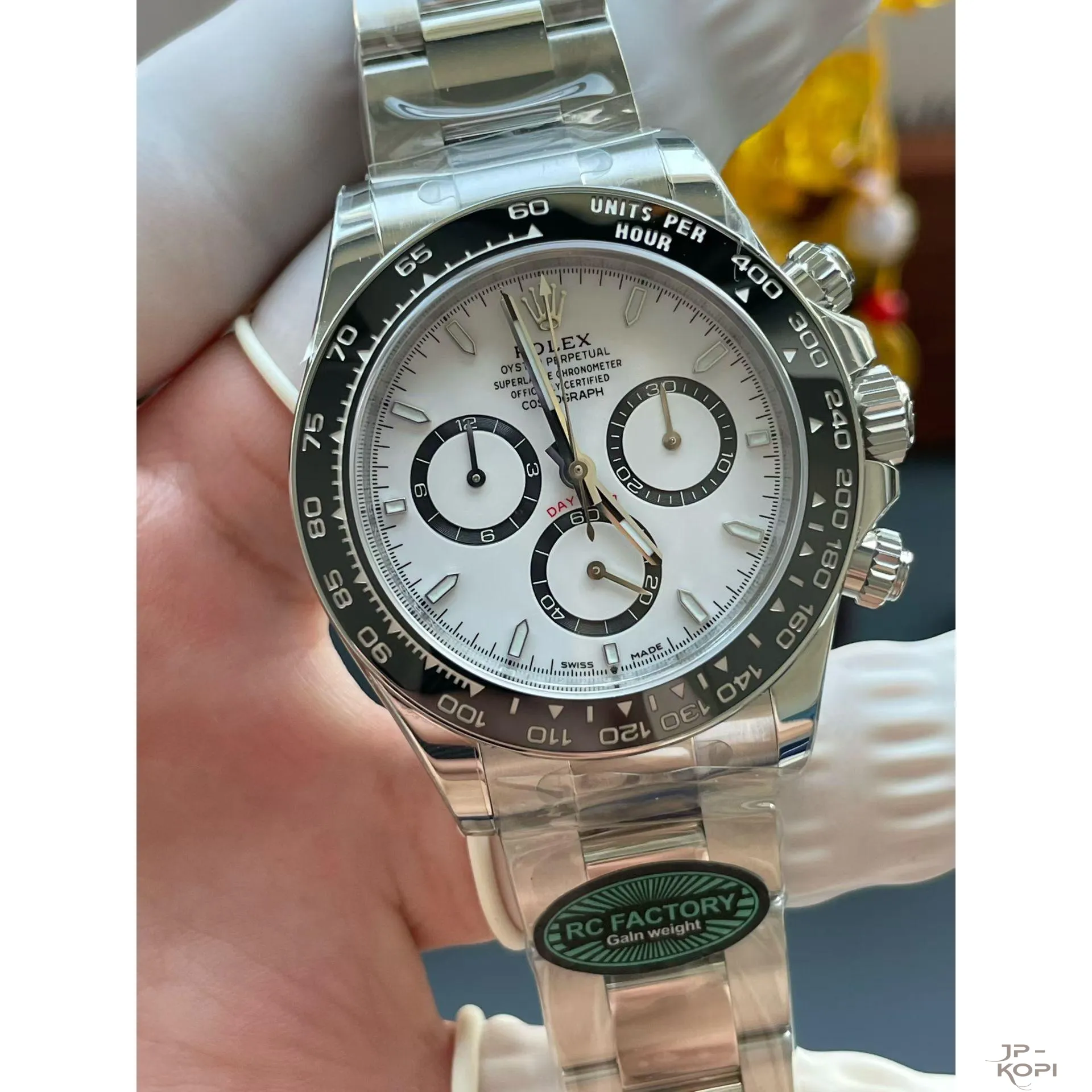 ロレックス デイトナ 126500LN-0001|ホワイト 40mm 上海Cal.4131【RC工場製 高品質コピー腕時計】 - 画像 (4)