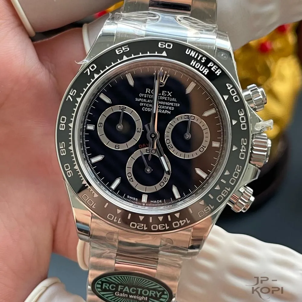 ロレックス デイトナ 126500LN-0002|ブラック 40MM 上海Cal.4131【RC工場製 高品質コピー腕時計】 - 画像 (3)