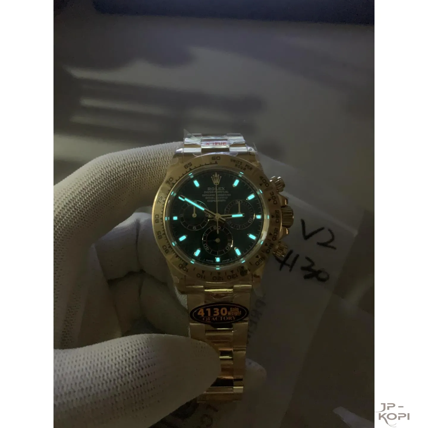 ロレックス デイトナ 116508-0013|グリーン 丹東Cal.4130 加重版【QF工場製 高品質コピー腕時計】 - 画像 (13)