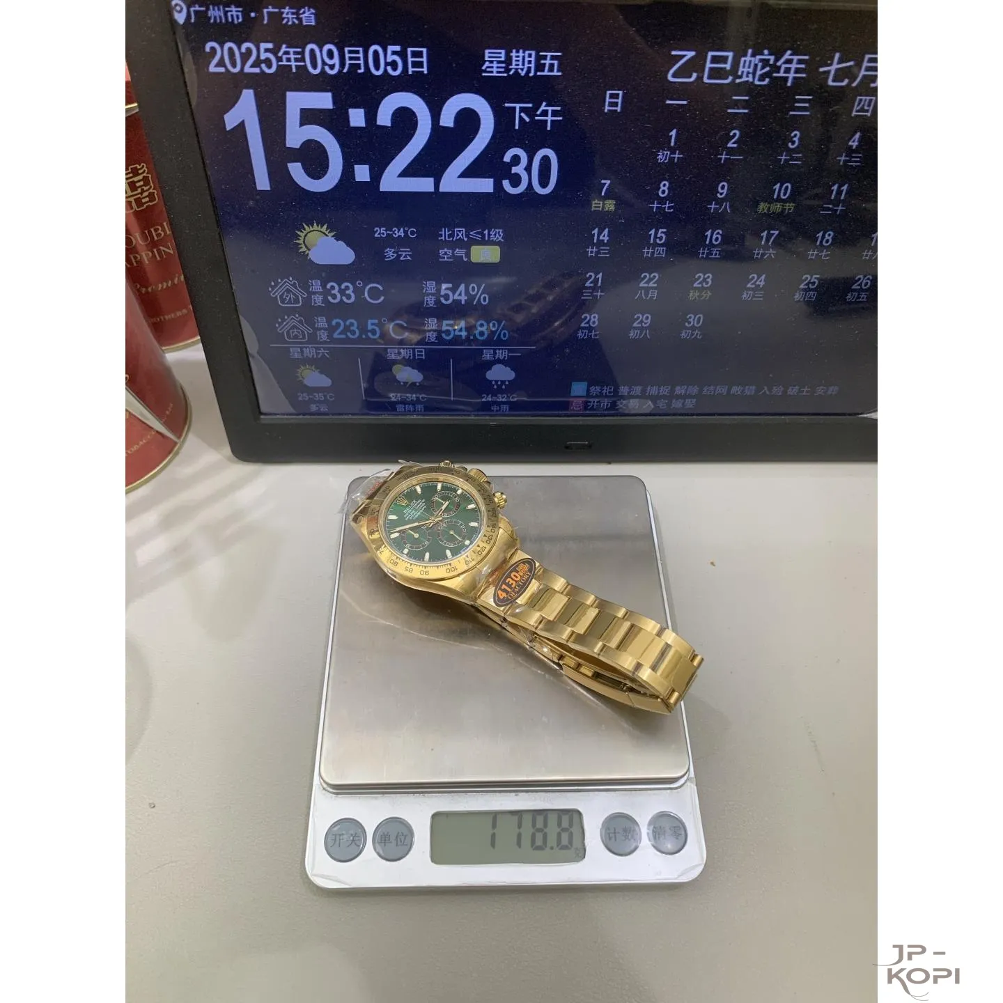 ロレックス デイトナ 116508-0013|グリーン 丹東Cal.4130 加重版【QF工場製 高品質コピー腕時計】 - 画像 (14)